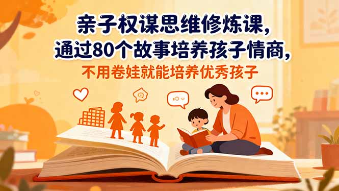 亲子权谋思维修炼课，通过80个故事培养孩子情商,不用卷娃就能培养优秀孩子-摇钱树